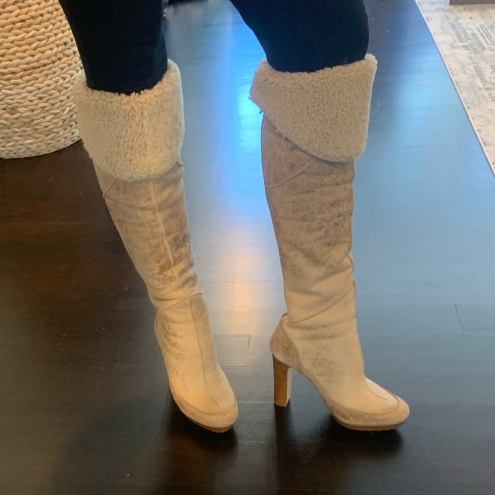 Over the Knee Shearling lined UGG boots.